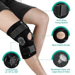 NEENCA Hinged Knee Brace with Locking Dials
